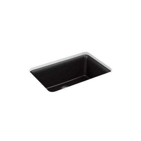 KOHLER 27-1/2x18-5/16x9-1/2 Neoroc Undermnt Sgl-Bowl Kitchen Sink W/ Rack 28000-CM1
